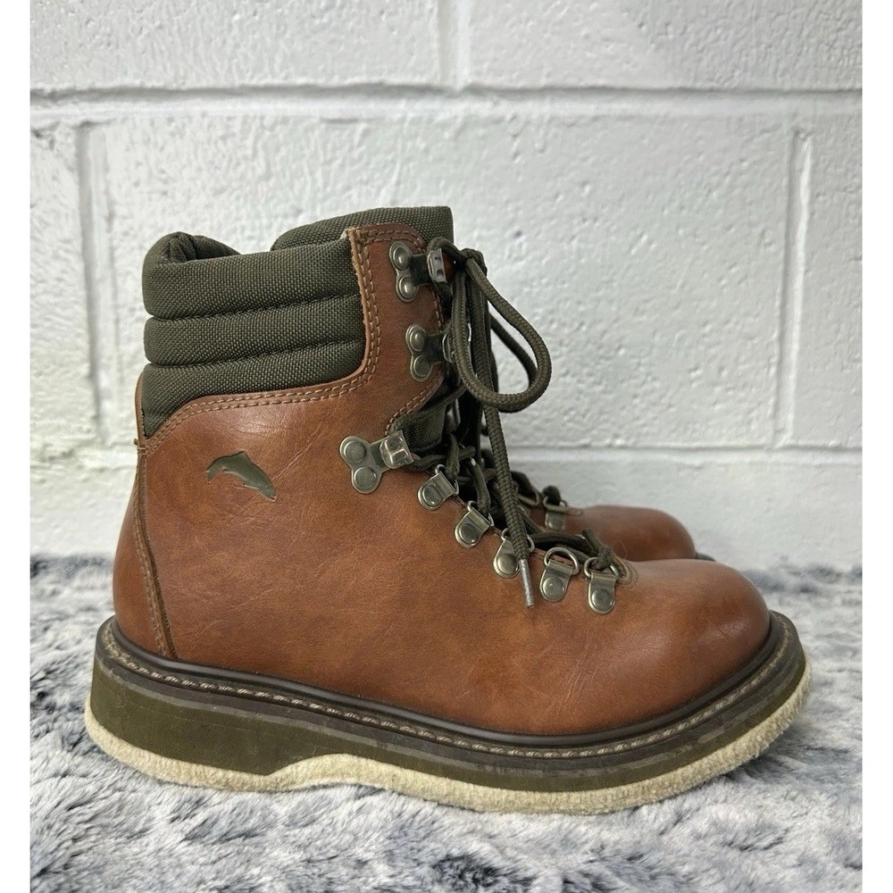 Simms Freestone Wading Fly Fishing Felt Sole Boots Men's Size 5 Brown